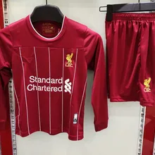 19 20 дети Liverpooles Футбол Джерси домашний Детский комплект с длинным рукавом M. SALAH FIRMINO MANE VIRGIL ROBERTSON KEITA футбольная рубашка