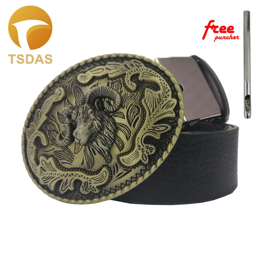 Мужской и Женский ковбойский ремень из бронзы аксессуар для джинсов в подарок