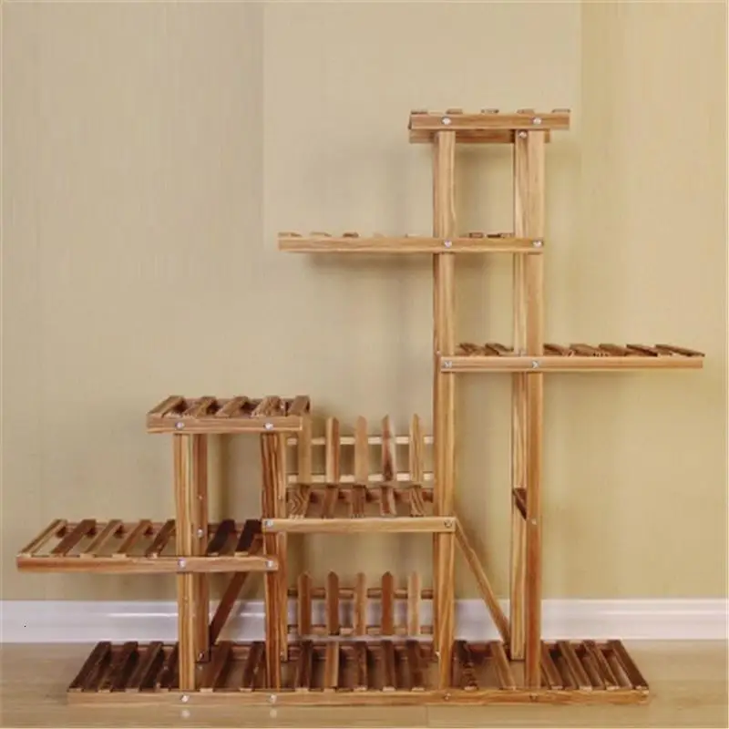 MODEL C Для Repisa Para Plantas деревянный Варанда Terraza Etagere Pour Plante балкон Stojak Na Kwiaty полка открытый цветок завод Стенд - Цвет: MODEL C