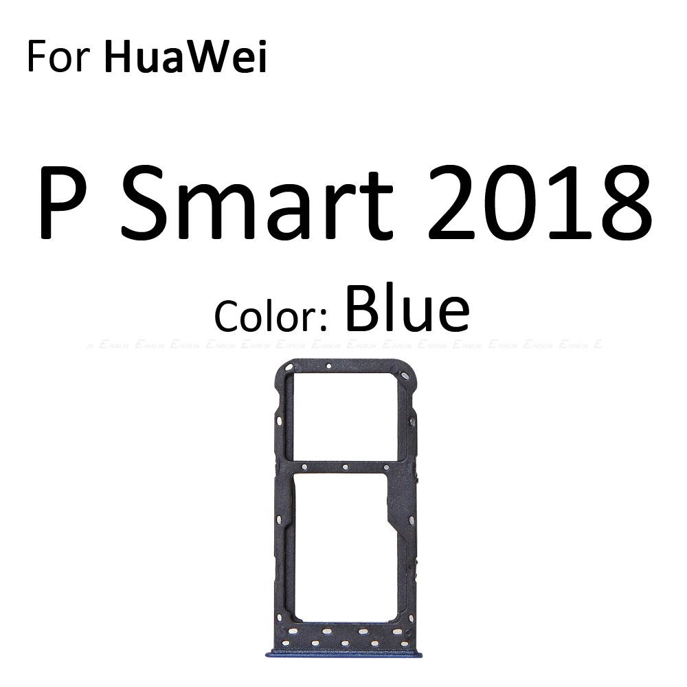 Micro SD/Sim карты лоток гнездо адаптер для HuaWei P Smart Plus Разъем Держатель Слот ридер контейнер запчасти - Цвет: For P Smart 2018