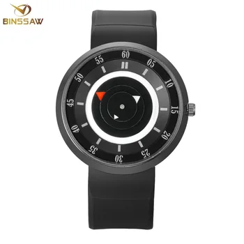

BINSSAW Men Wwomen Fashion Quartz Watch Fashion Minimalist Design Silicone Band Casual Colorful Watchse personality Quartz Watch