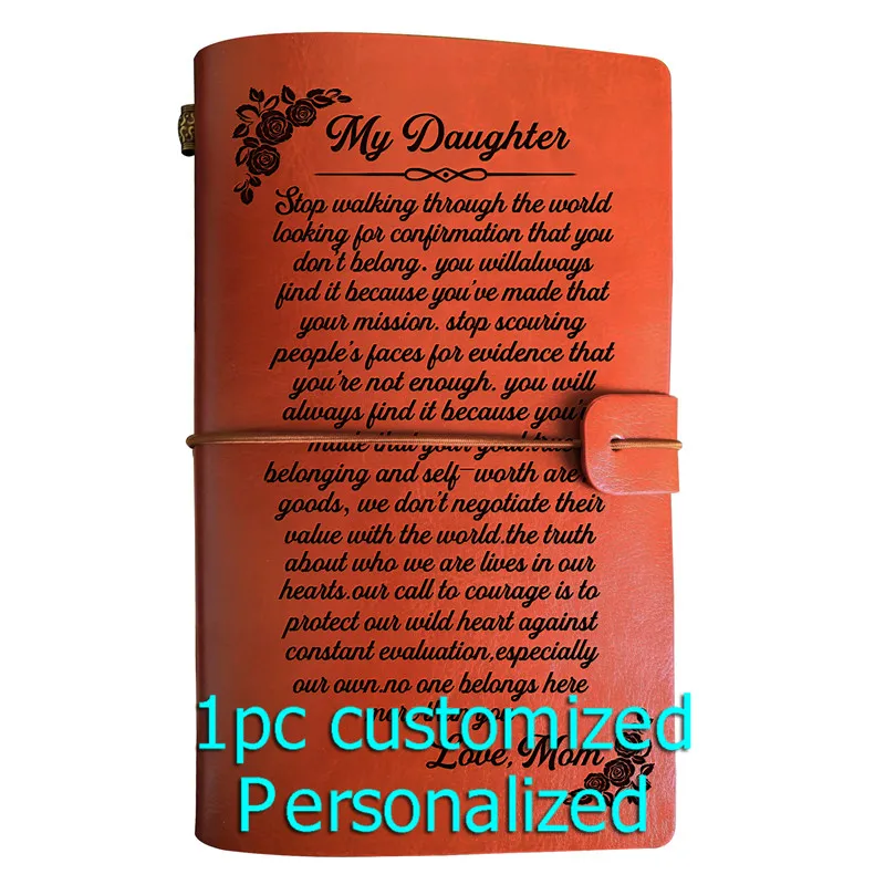 

Engraved Leather journal personalized gifts to my husband BJ143 Customized Notebook A5 Dropshipping Supplier US Store Diary