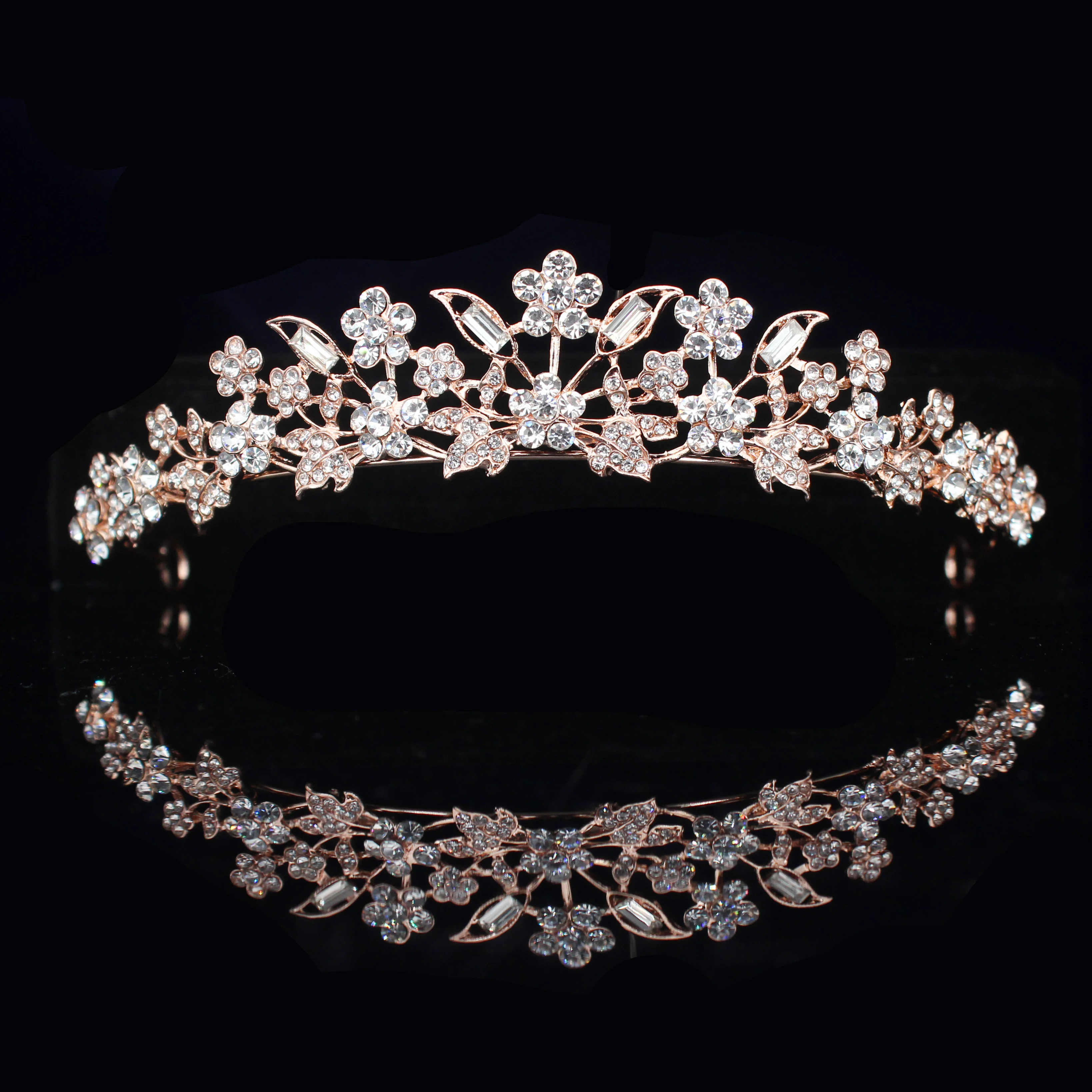 Brilhante tiara para casamento, acessório de joia para cabeça de noiva, coroa de princesa