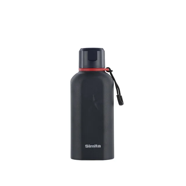 black 450ml Вакуумная колба из нержавеющей стали Портативный походный термос бутылка кофейная кружка герметичная Спортивная Военная фляжка для кемпинга Термочашка - Цвет: black 450ml