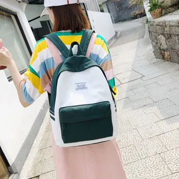 

2019 Women Male Nylon Backpack College Student School Backpack Bags for Teenagers Mochila Casual Rucksack Travel Daypack 9.3