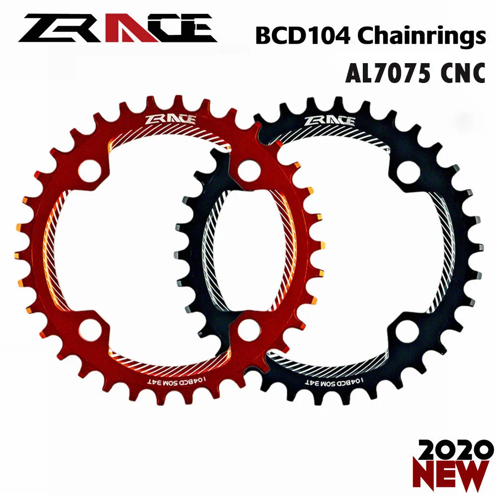 Велосипедная цепь ZRACE BCD104 велосипедная с ЧПУ узкая ширина AL7075 32T/34T/36T/38T сеть MTB |