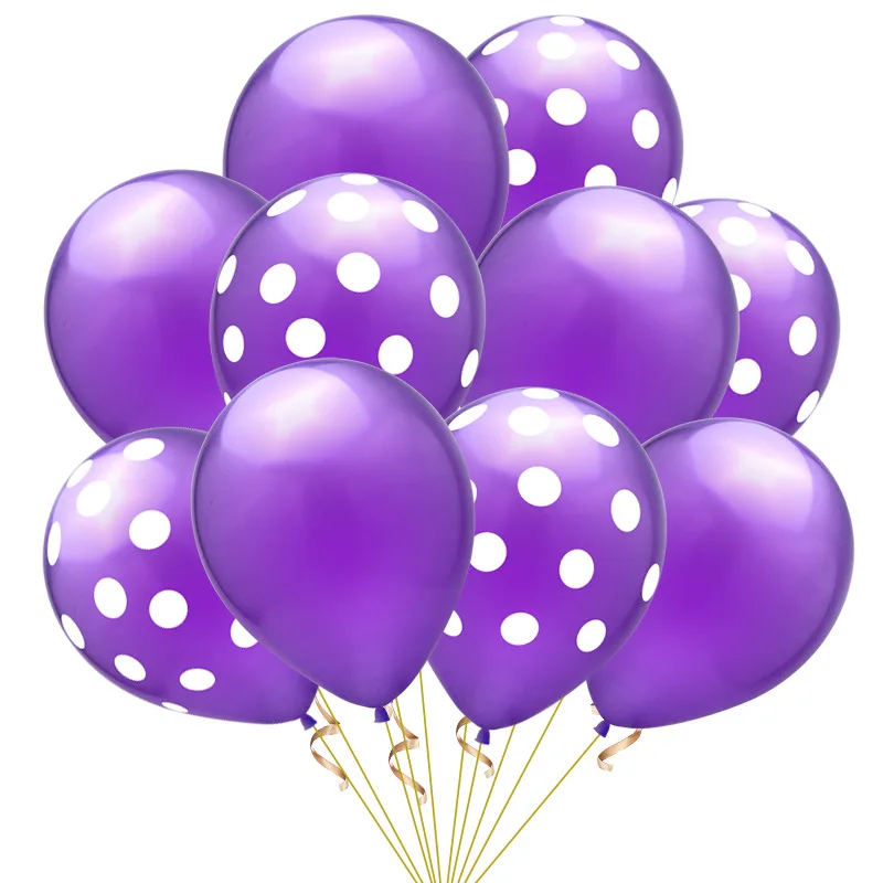 Leeiu 10 шт. вечерние DIY украшения красочные шарики в горошек счастливый день рождения, детский душ латексные шары рождественские надувные воздушные шары