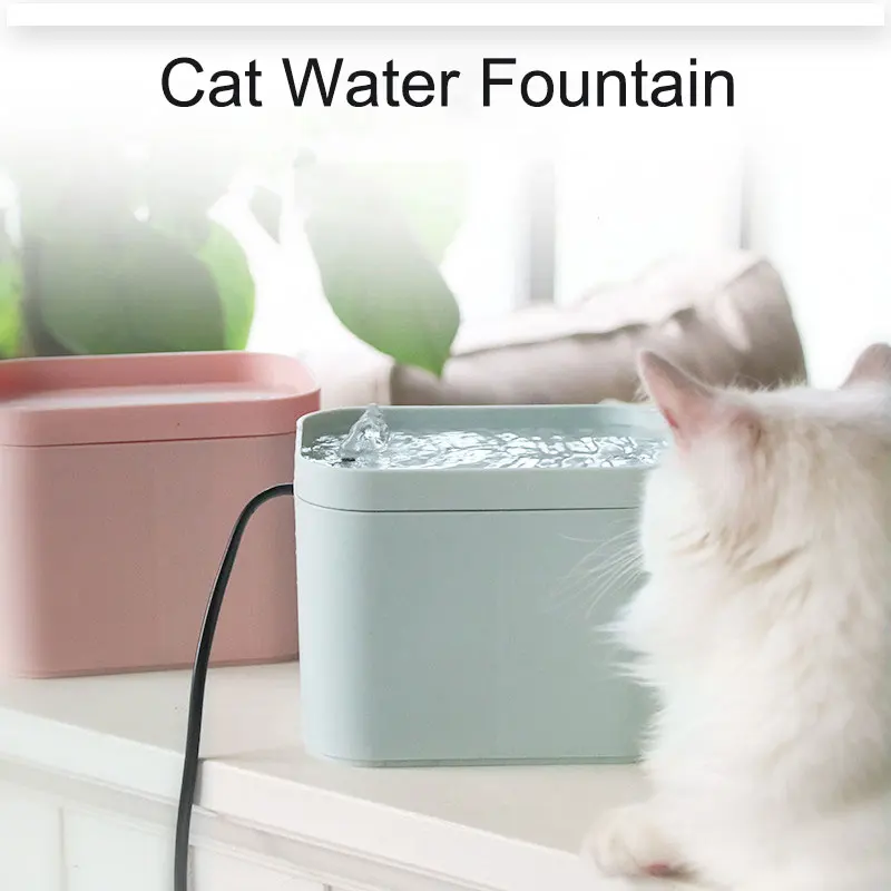 AluxPets 1.5L Intelligent Cat Drinking Water Fountain Automatic Pet Dog Water Dispenser Electric Pet Drinker Feeder for Cats Dog
