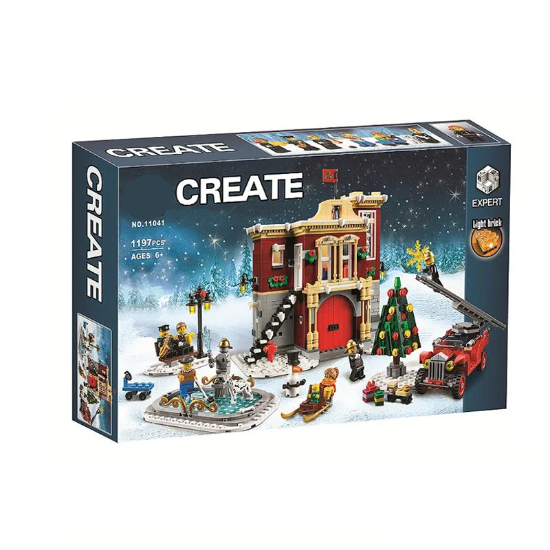 Christmas tree Winter Village Bakery series Carriage House Building Blocks Bricks Gifts Toys for Children girls friends 10263