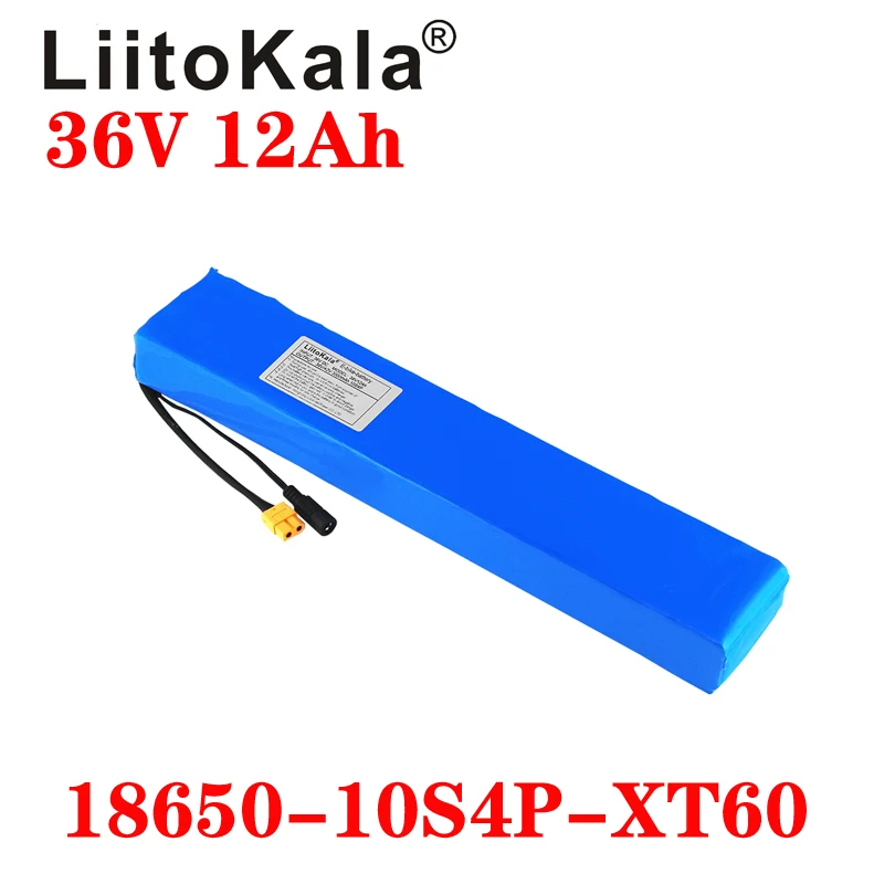 Potência e Capacidade Bateria de Lítio Elétrica da Motocicleta Scooter com Bms Liitokala Alta 42v 18650 Bicicleta 2a 36v 12ah 10s4p - Image 4