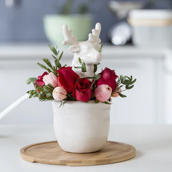 

MODERN CERAMIC RABBIT SHAPE VASE TABLETOP VASES THYDROPONIC CONTAINERS FLOWER POT HOME DECOR CRAFTS WEDDING DECORATION R4515