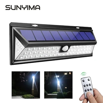 

SUNYIMA 118 LED Solar Lamp Outdoor Motion Sensor Solar Powered Spotlight 3 Modes Wall Sunlight For Street Garden Decoration