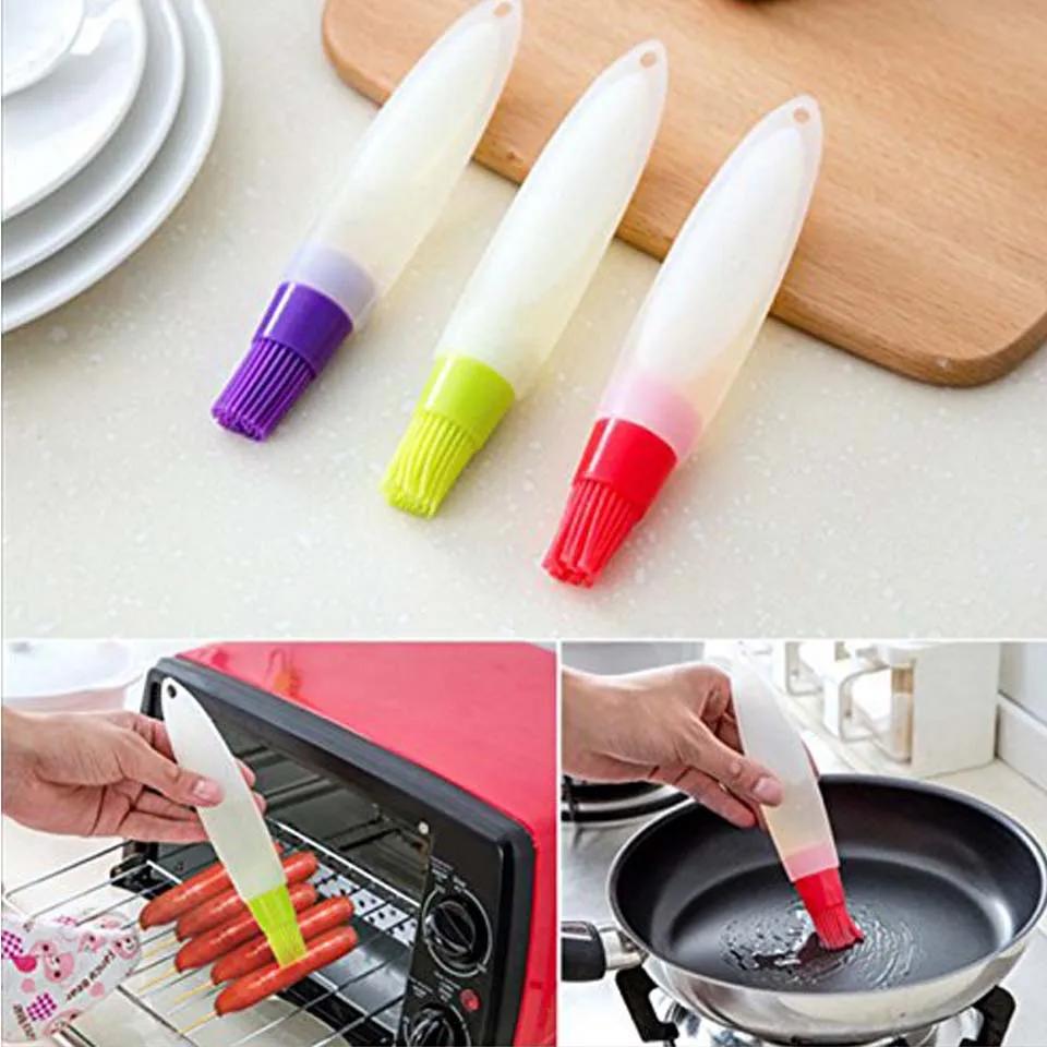 TEENRA 1 шт. силиконовая щетка для бутылки с маслом жидкое масло ручка кисточка для выпечки торт Масло Хлеб Барбекю безопасная распекающая кисть для смазывания выпечки