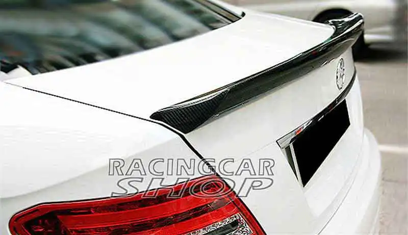 V STYLE REAL CARBON FIBER TRUNK LIP SPOILER Fit For MERCEDES BENZ W204 4DOOR SEDAN C63 C300 C350 C63 08-12