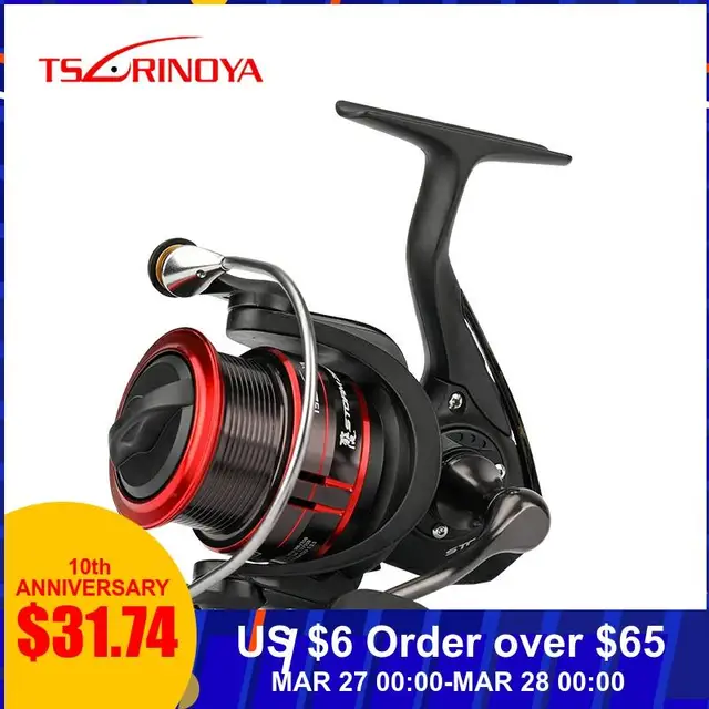 $US $31.74 TSURINOYA Spinning Fishing Reel ST 2000 2500 5.2:1 8+1 Bearing 7KG Drag Lightweight Metal Spool Smo