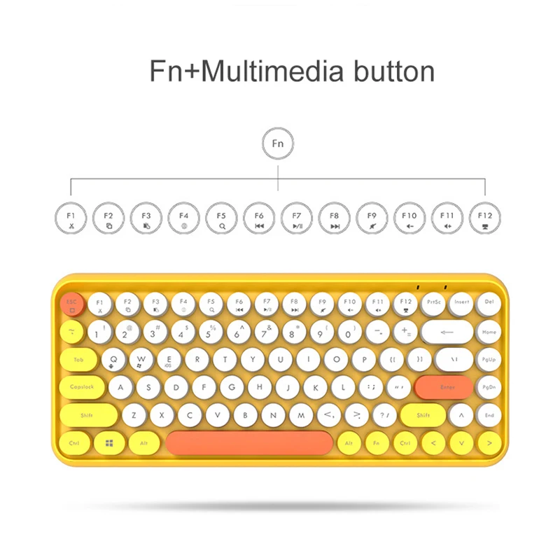 Wireless Bluetooth Keyboard Mini Round Button Gaming Keyboard For Macbook Lenovo Dell Asus Laptop iPad Tablet Computer Keypad