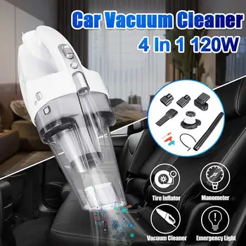 

4-in-1 Portable Car Vacuum Cleaner DC 12V 12000PA Wet And Dry Dual Use Vacuum Cleaner For Auto Clean 120W Handheld Car Mainten