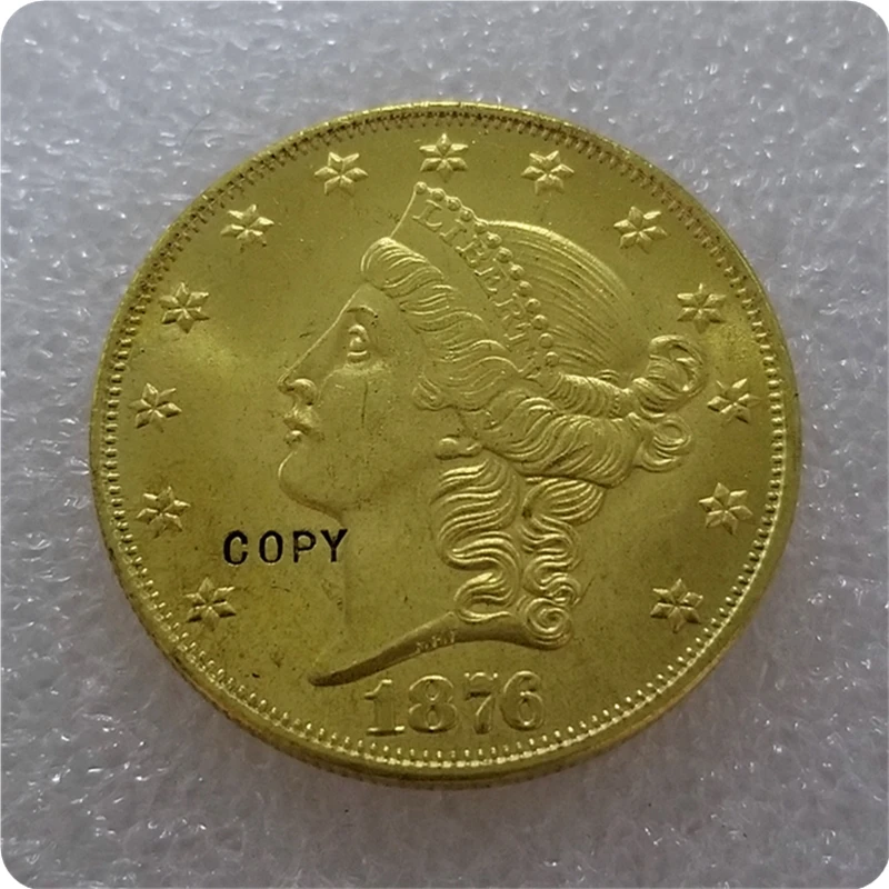 Копия Реплика 1876 1879 $20 (двадцать долларов) узоры золотая монета КОПИЯ | Дом и сад