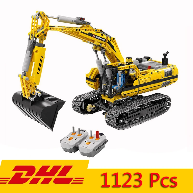 

Technic Series Double Form RC Excavator Car Model Building Blocks 20007 1123Pcs Compatible Legoings 8043 Bricks Toys Gift