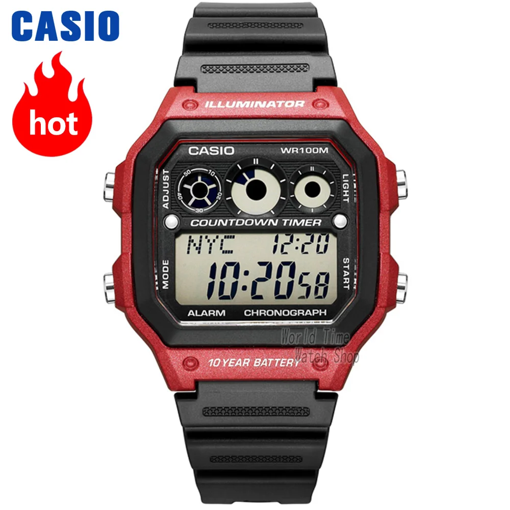 часы мужские casio Взрыв лучшие марки класса люкс LED военные цифровые спортивные 100m