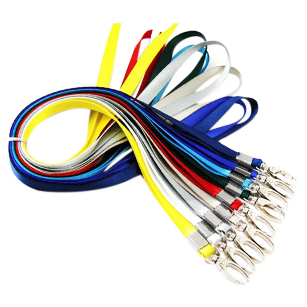 1PCS  Metal Lobster Claw Clip Neck Strap Lanyard Safety Badge Holder Card ID Holders Strap Color Random