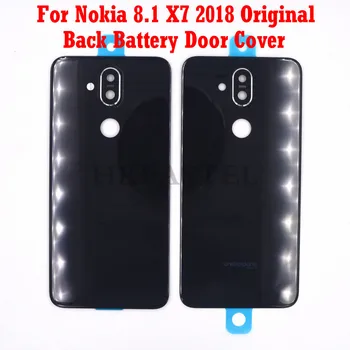 

For Nokia 8.1 X7 original Mobile Phone Housing Back battery door glass cover With camera Frame Lens replacement parts