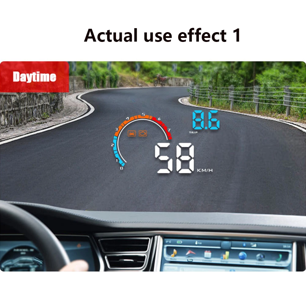 Дисплей Head Up Универсальный D2500 Авто концентратор OBD2/gps лобовое стекло автомобиля навигации OBD скорость метр Hud проектор скорости автомобиля