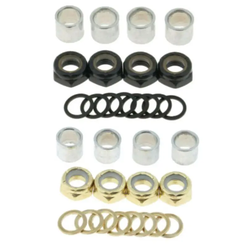 

High-quality Professional Skateboard Bearing Spacers Gasket Washers Nuts Speed Set Longboard Repair Rebuild Tools