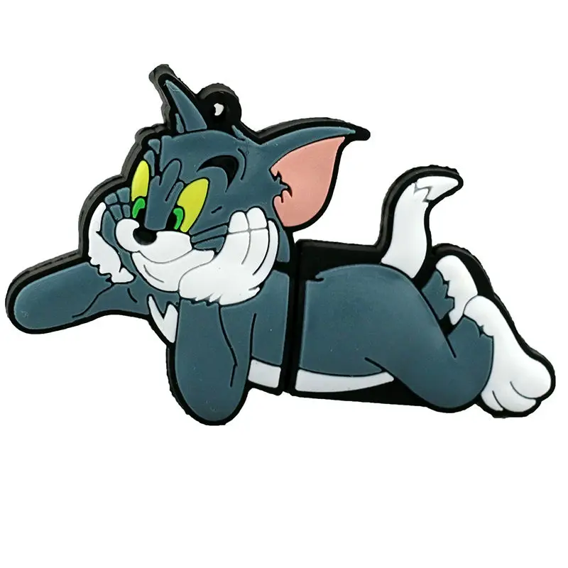 06 USB флеш-накопитель с изображением животных, черно-белая кошка, флеш-накопитель, мультяшная флешка, мышь, 8 ГБ, 16 ГБ, 32 ГБ, 64 ГБ, 128 ГБ, USB 2,0, флеш-карта памяти, подарок - Цвет: 06