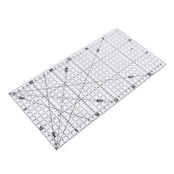 

30X15cm Thick Cloth Patchwork Sewing DIY Tool Ruler Transparent Quilting Sewing Patchwork Foot Aligned Ruler