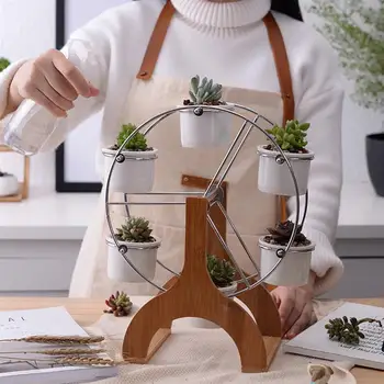

1Pc Random Color Flower Pot Holder Flower Pot Stand Flower Pot Rack Ferris Wheel Holder for Home Gift Decor(Without Pot Plant)