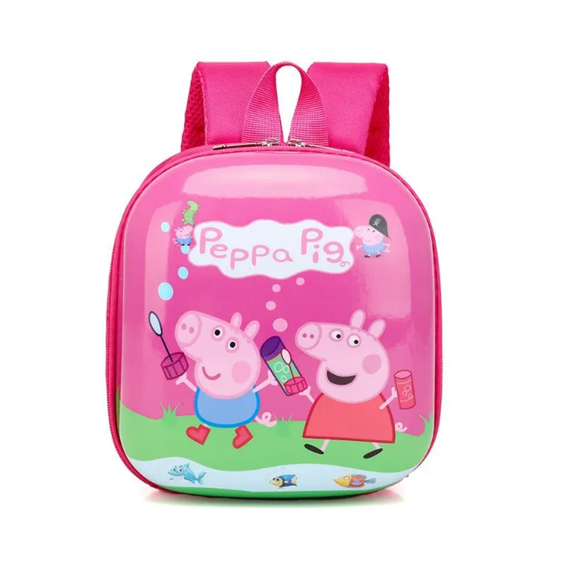 

Hot Sell New Peppa Pig Eggshell School Bag Kindergarten Baby Cartoon Backpack Travel Essentials Action Figure Children Gifts