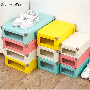

Drawer Type Paper Shoe Box Large Storage Box Waterproof and Dustproof Transparent Shoe Organizer Under Bed Box Home Decoration