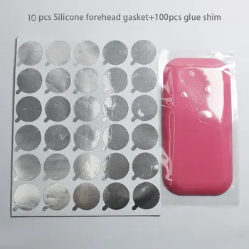 

10pcs Transparent Silicone Pallet Tool Grafting Extension Pallet Tool Glue Pad Gasket Forehead Sticker Pad Glue Adhesive Pallet