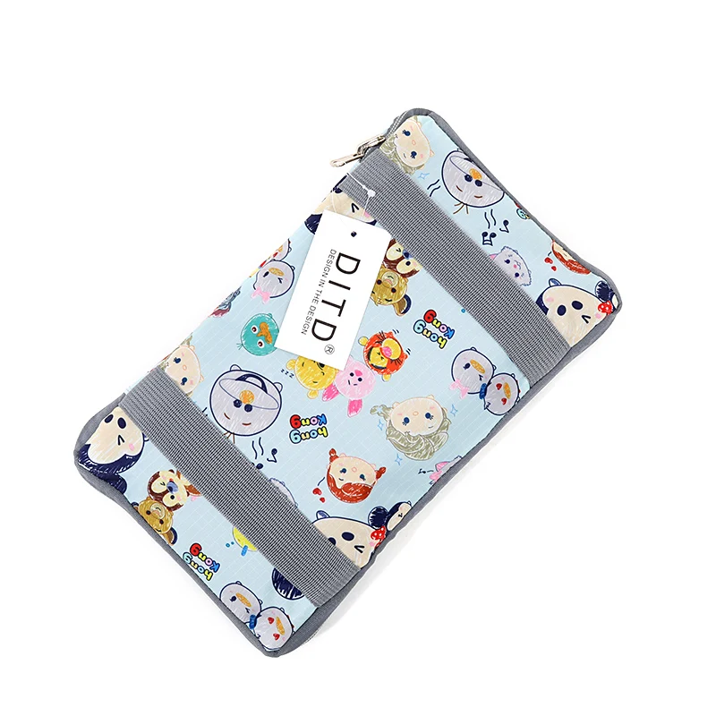 Foldable Travel Bag Women Large Capacity Portable Shoulder Duffle Bag Cartoon Printing Waterproof Weekend Luggage Tote Wholesale