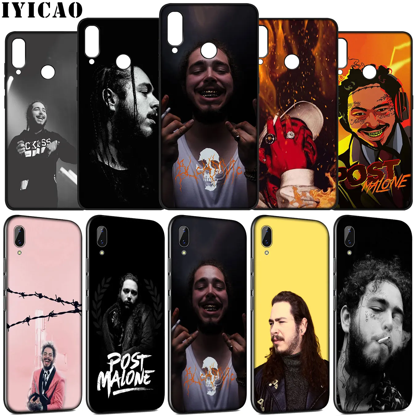 Стильный мягкий силиконовый чехол Post Malone pop для Huawei Y9 Y7 Y6 Prime 2019 Honor view 20 8C 8X 8 9 9X 10 Lite