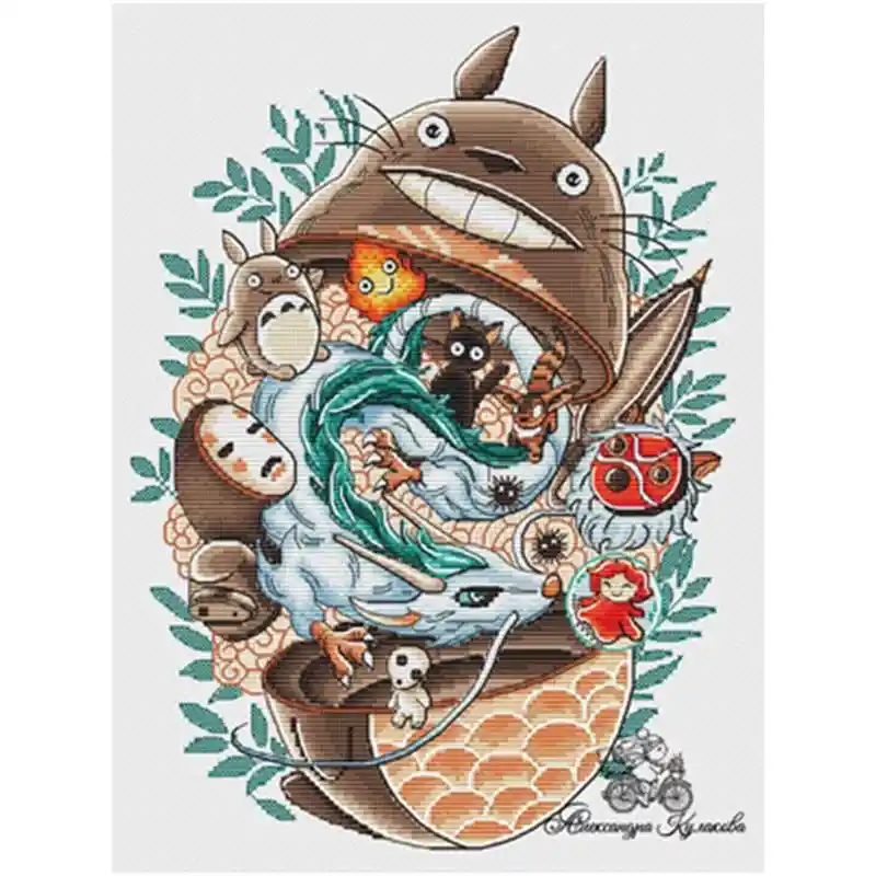 となりのトトロ 11 イースターカウントクロスステッチ 11ct 14ct 18ct Diy中国クロスステッチキット刺繍裁縫セット パッケージ Aliexpress