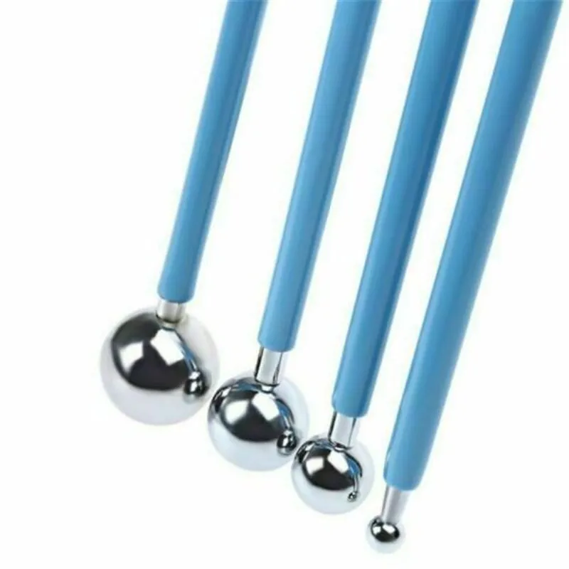 Sculpting Sugarcraft Flower Modelling 4pcs/Set Stainless Steel Ball Fondant Cake Polymer Clay DIY Decorating Tools | Дом и сад