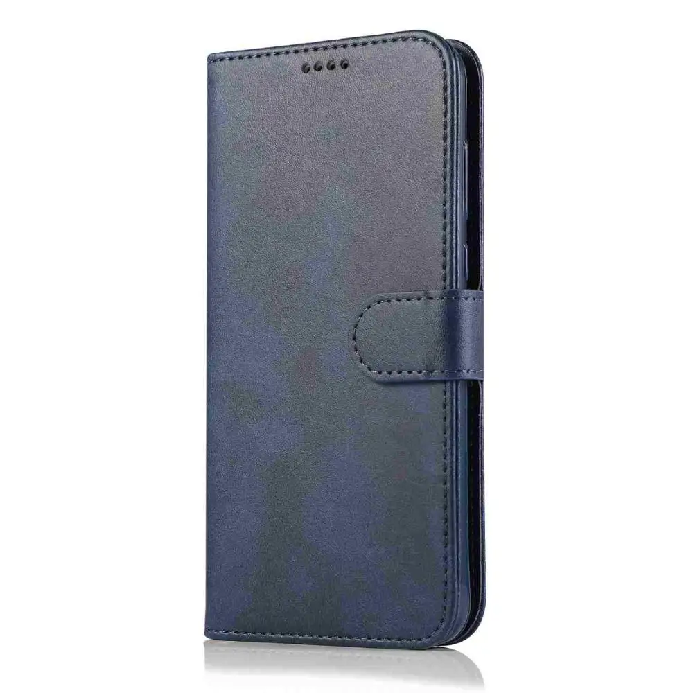 Роскошный кожаный флип чехол для samsung Note 8 9 10 Pro A10 A20 A30 A40 A50 A60 A70 бумажник чехол КРЫШКА ДЛЯ samsung A50S A30S - Цвет: Синий