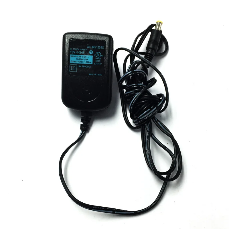Б/у AC-MS1202S адаптер переменного тока Питание Зарядное устройство 12V 200mA для sony MDR-IF245RK MDR-RF810RK MDR-RF811RK MDR-RF985RK TMR-RF970R