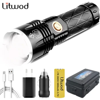 

XHP90.2 Led Flashlight Rechargeable Powerbank 18650 26650 Battery Torch Aluminum Zoomable Waterproof Lantern High Quality 4-core