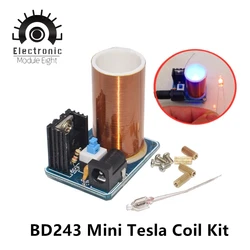 1PCS BD243 Mini Tesla Coil Kit Magic Props DIY Parts Empty Lights Technology Diy Electronics BD243C