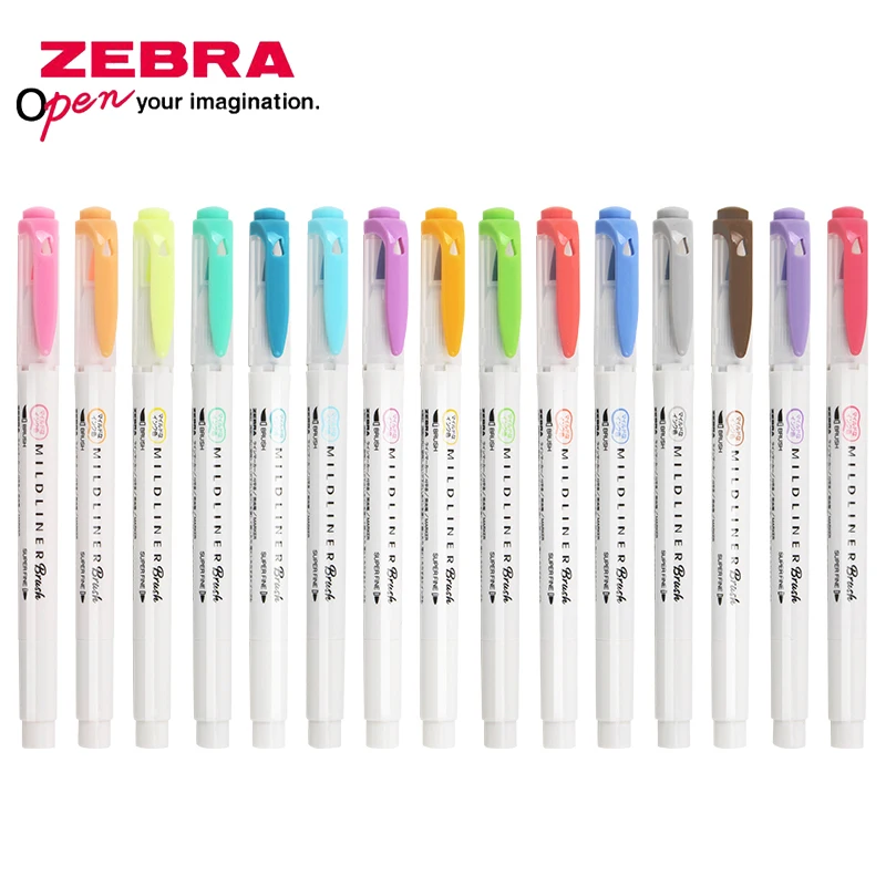 1 шт. ZEBRA WFT8 Series MILDLINER двойной светильник с головкой мягкая головная щетка цветная