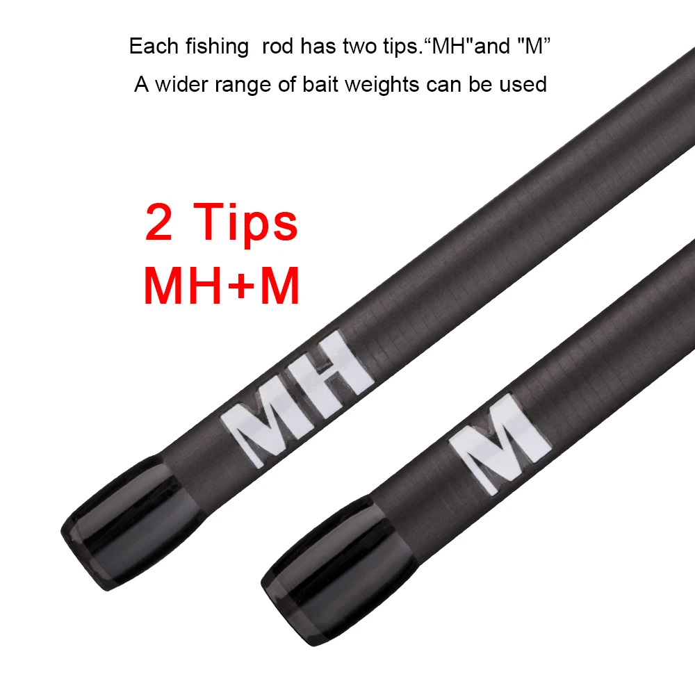 Obei casting spinning fishing rod 2.1 2.4m M/MH travel street bait 2tips fast rod vara de pesca 13-39g fishing rod