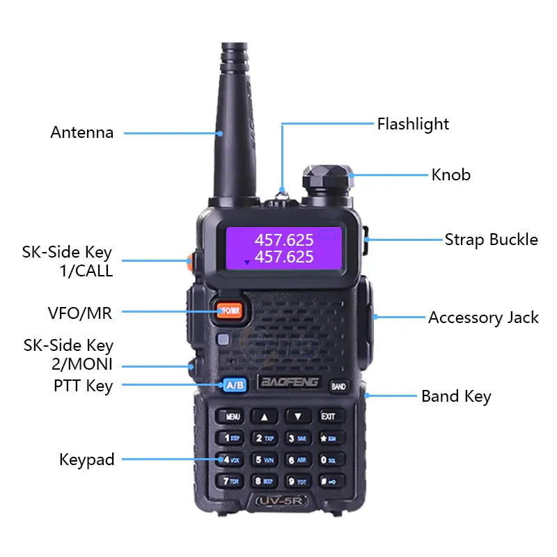 BaoFeng walkie talkie UV-5R 4pcs/lot two way radio baofeng uv5r cb radio 128CH 5W VHF UHF 136-174Mhz & 400-520Mhz outdoor