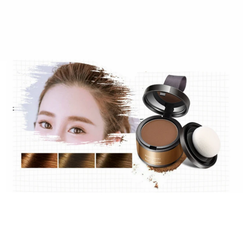1 шт волшебная пушистая тонкая пудра для волос Pang Hair Line Shadow Makeup, консилер для волос, покрытие для корней волос, унисекс, мгновенное покрытие серого цвета - Цвет: 3