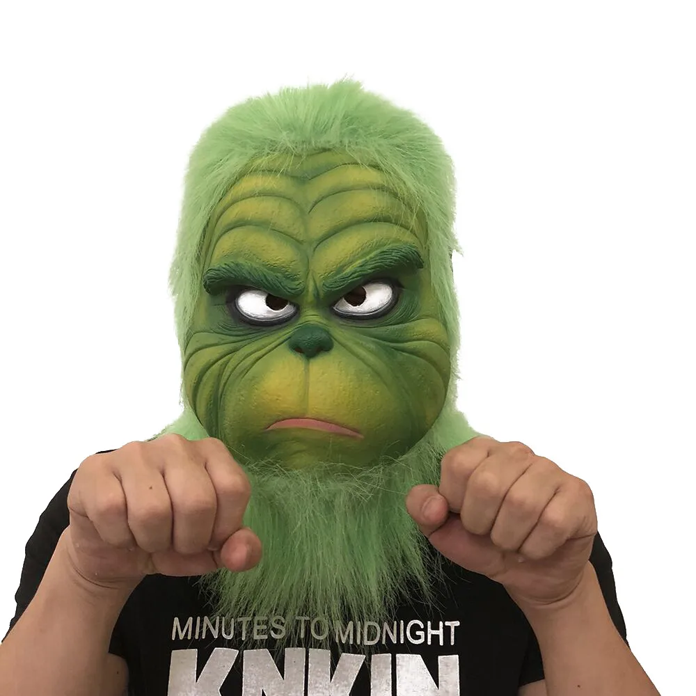 Забавная игрушка Топ косплей Grinch маска плавление лица латексный костюм коллекционный предмет страшная МАСКА ИГРУШКА j1009