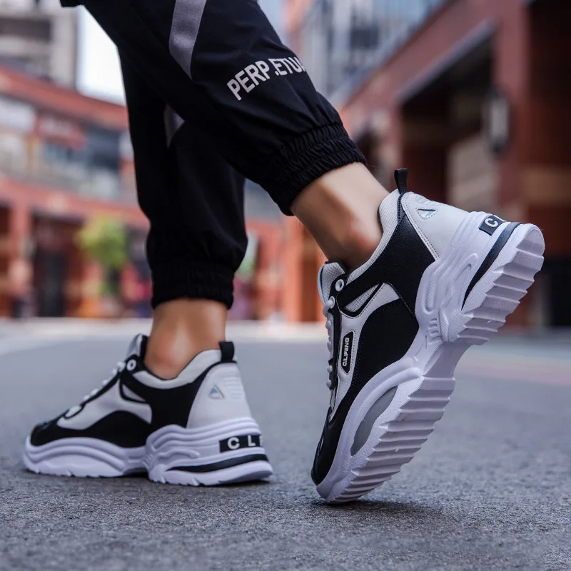 

INS Trendy Shoes Thick Bottomed Extra High Breathable Sports Casual Travel Shoes 2019 Korean-style MEN'S SHOES New Style Four Se