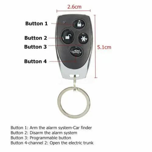 buzina antifurto + 2 controles remotos