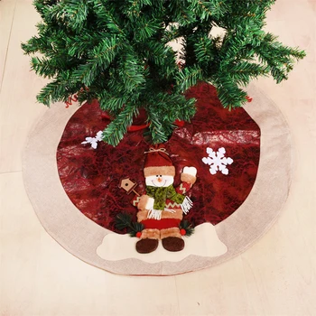 

Christmas Tree Skirt New Year Decoration Santa Claus Snowman Skirt for Tree Alfombra Arbol Navidad Christmas Goods Natal 2020